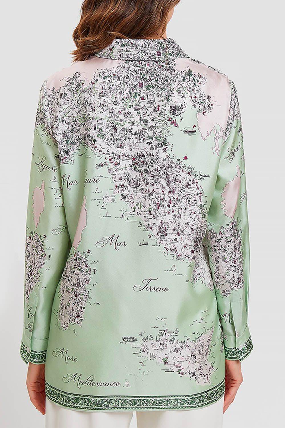 Printed Soft Shirt - Celadon - Image 4