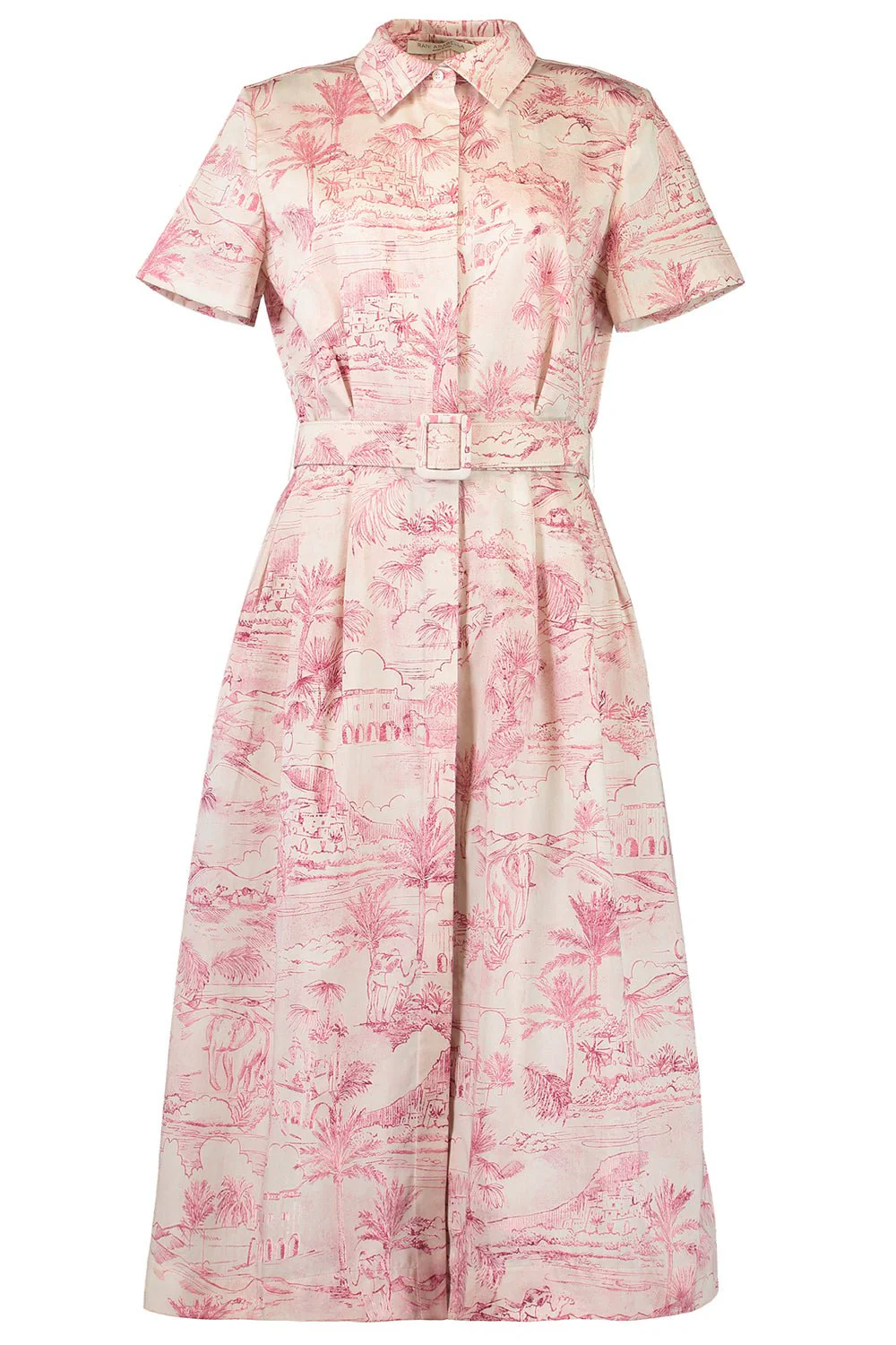 Printed Waist Belt Dress
