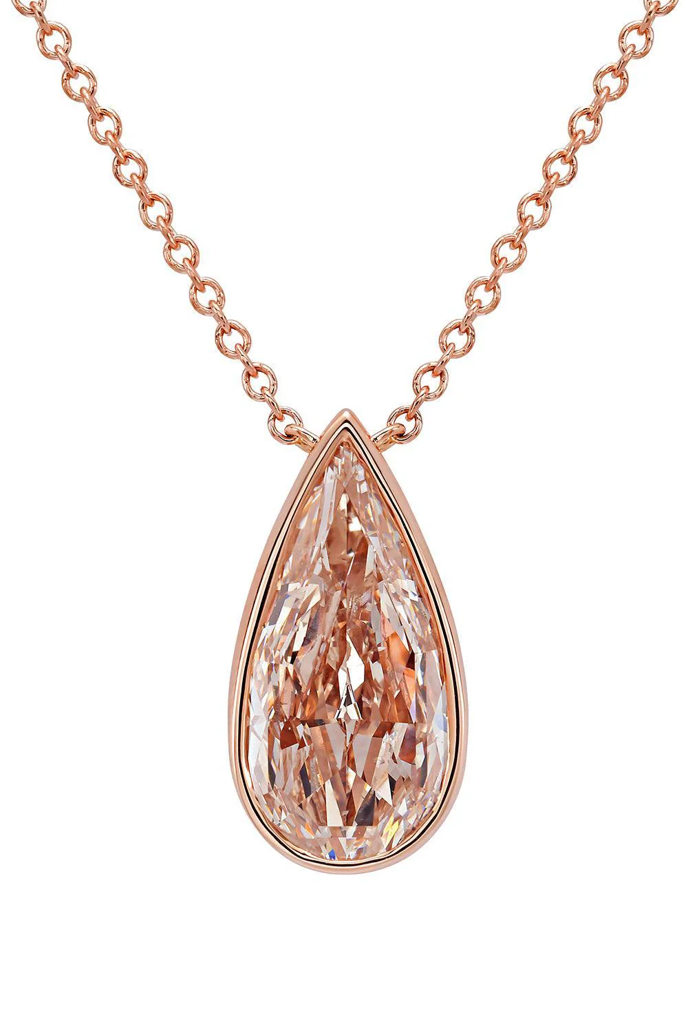 Diamond Bezel Set Pendant Necklace