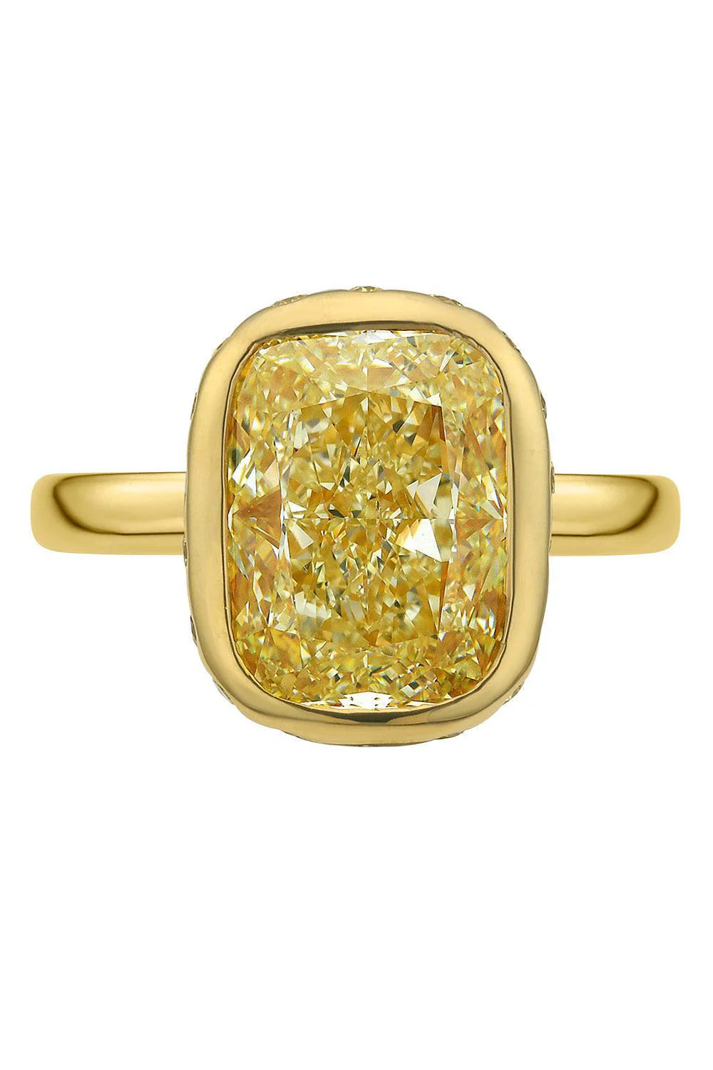 Yellow Diamond Bezel Mosaic Ring