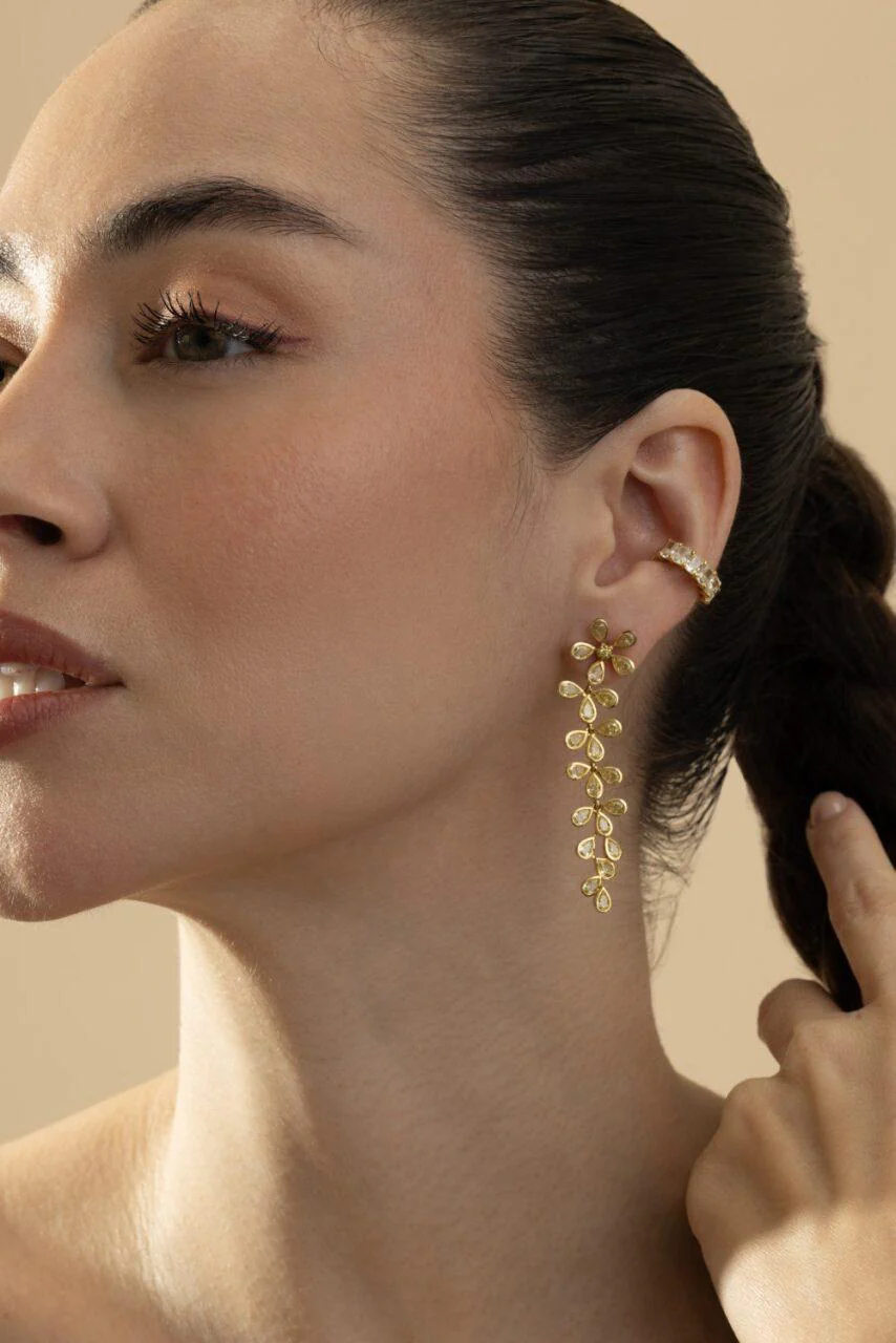Yellow Diamond Ear Cuff - Image 3