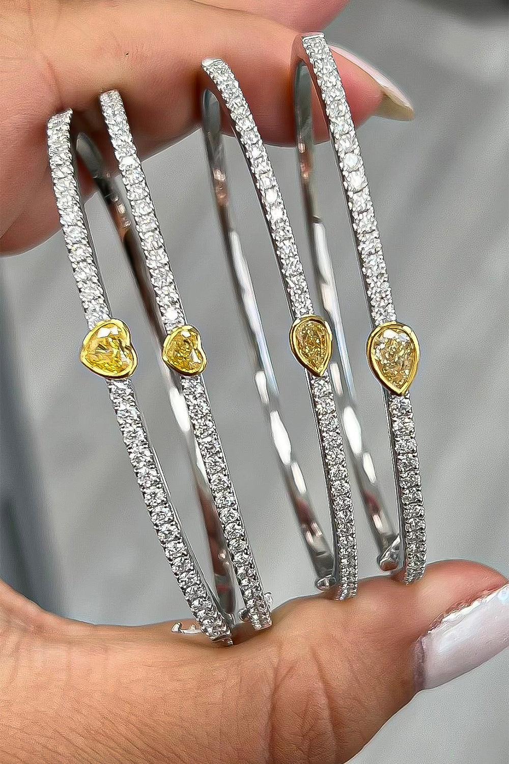Yellow Diamond Pear Bracelet - Image 4