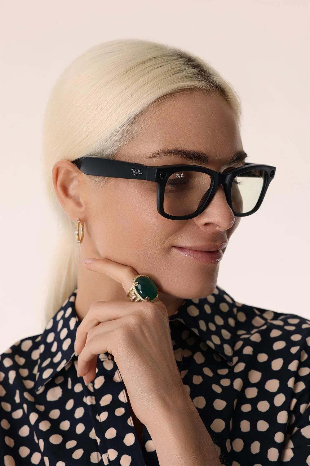 Meta Wayfarer Glasses - Matte Black Green - Image 4