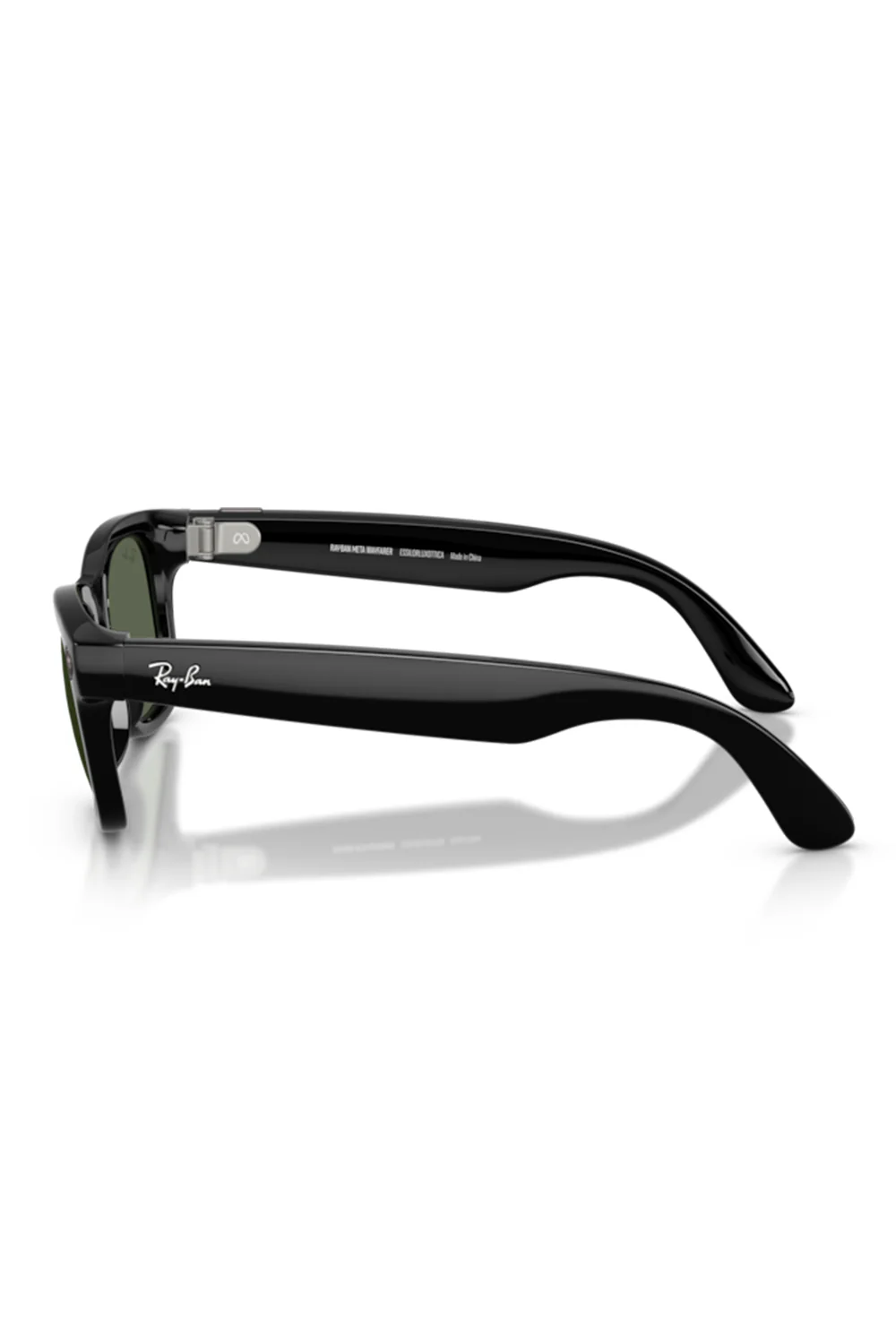 Meta Wayfarer Sunglasses - Shiny Black Green - Image 5
