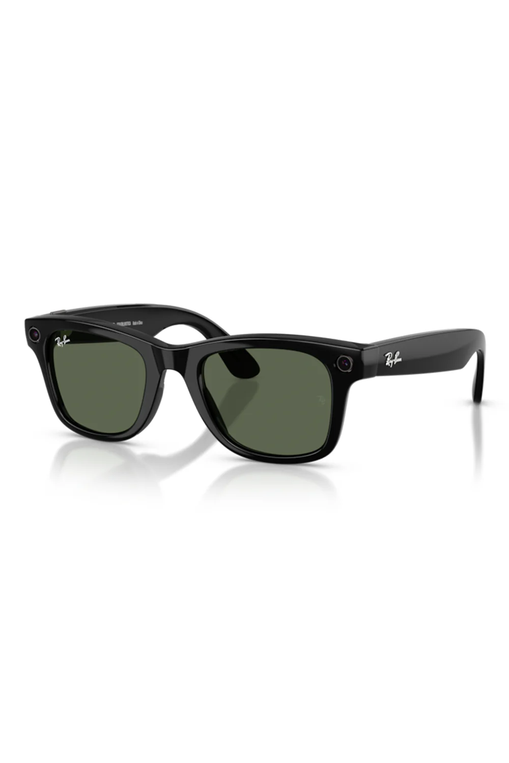 Meta Wayfarer Sunglasses - Shiny Black Green - Image 6