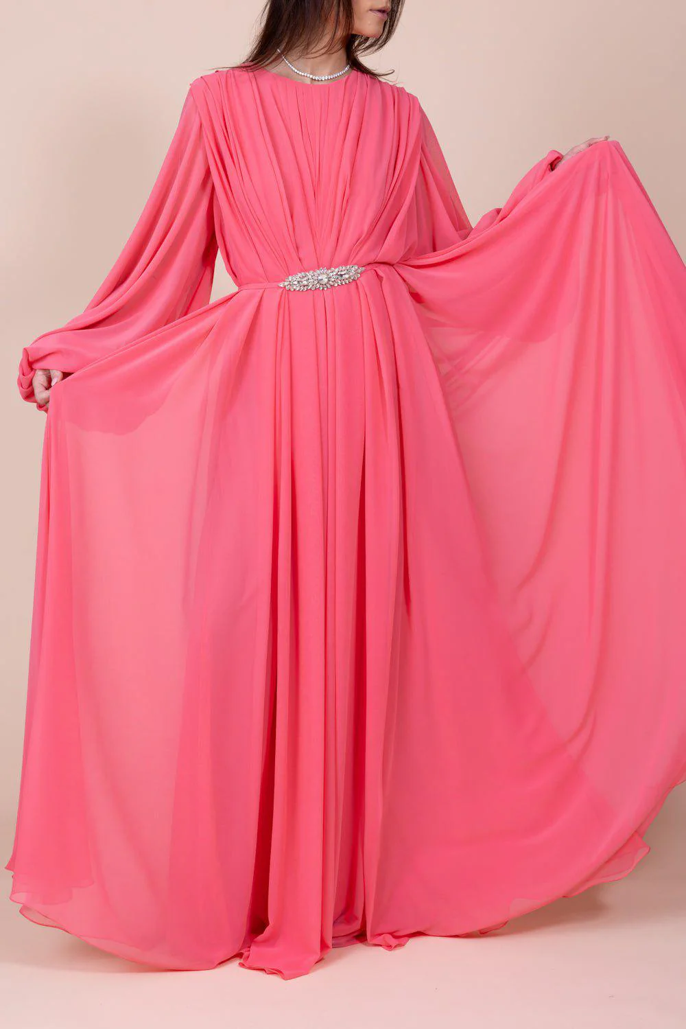 Bubble Sleeve Gown - Stawberry - Image 3