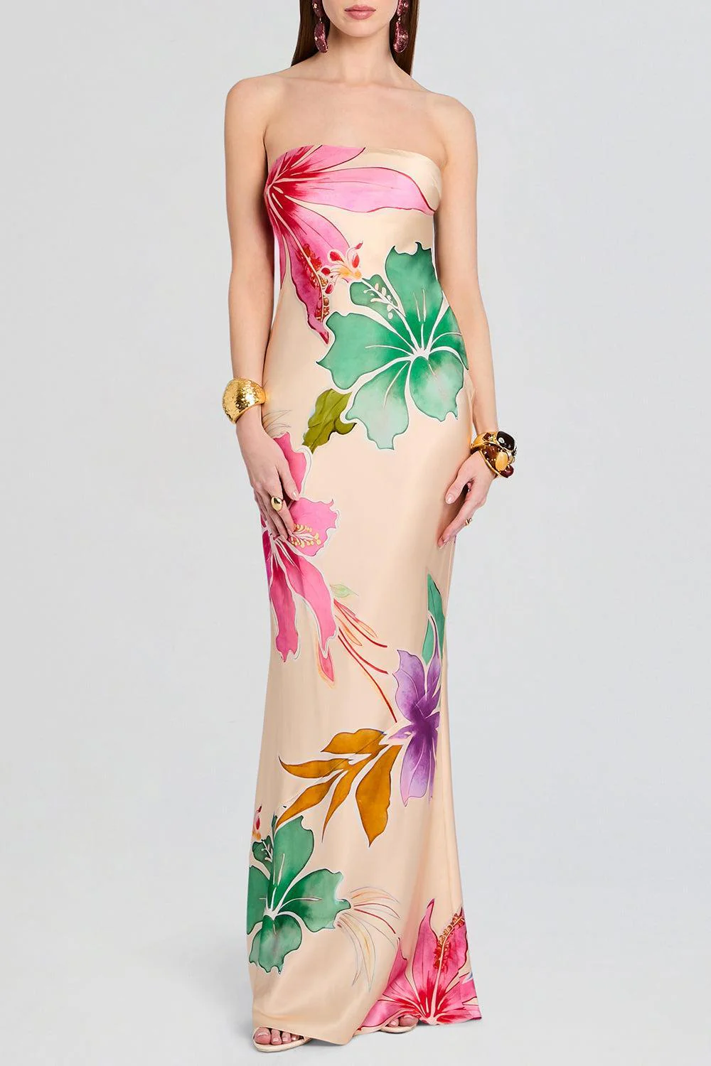 Keaton Dress - Ivory Hibiscus Floral