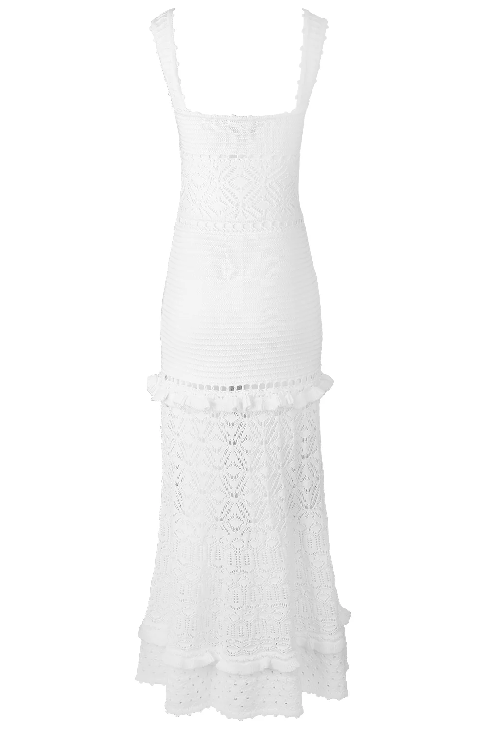 Winona Crochet Dress - Metallic White - Image 5