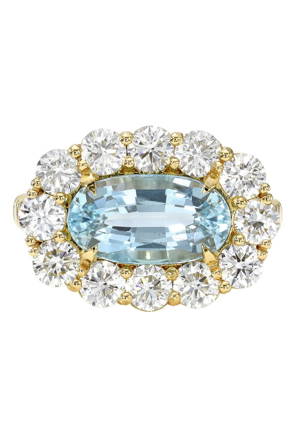 Aquamarine Diamond Heirloom Ring