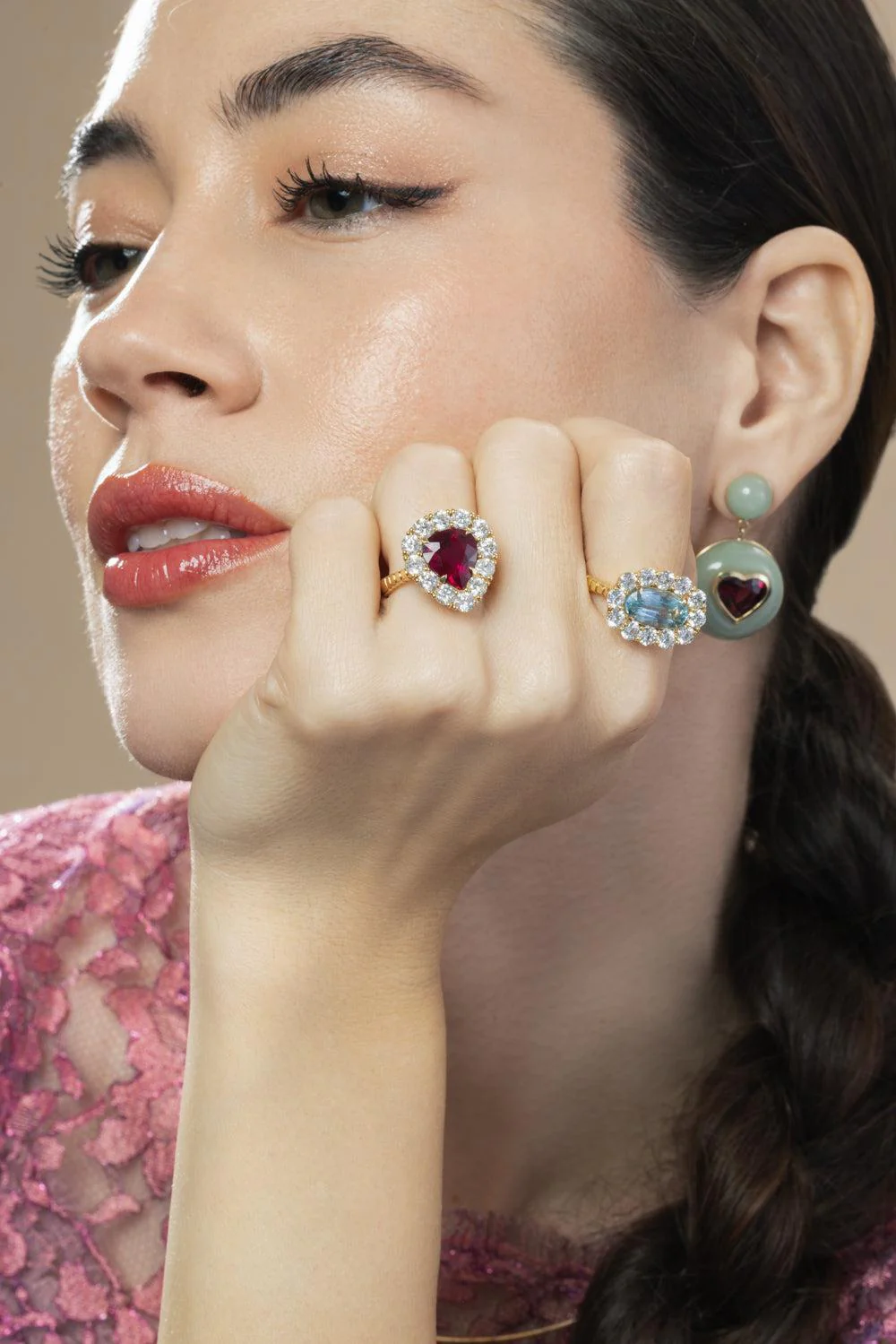 Aquamarine Diamond Heirloom Ring - Image 2