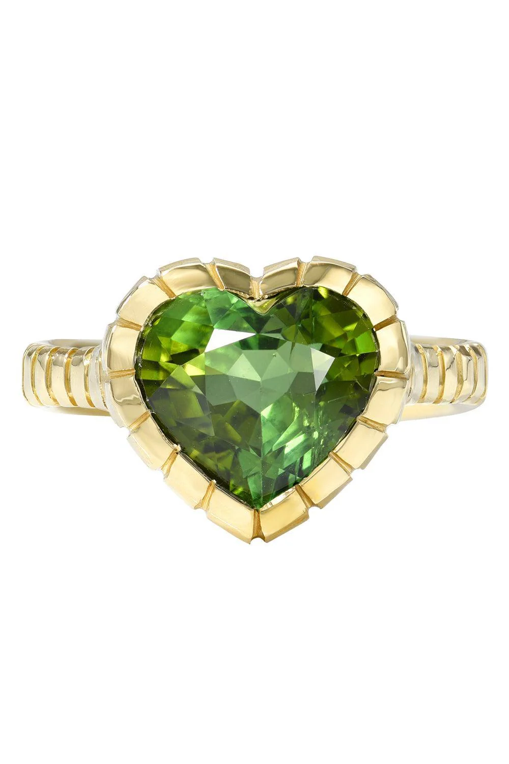Green Tourmaline Bezel Heirloom Ring