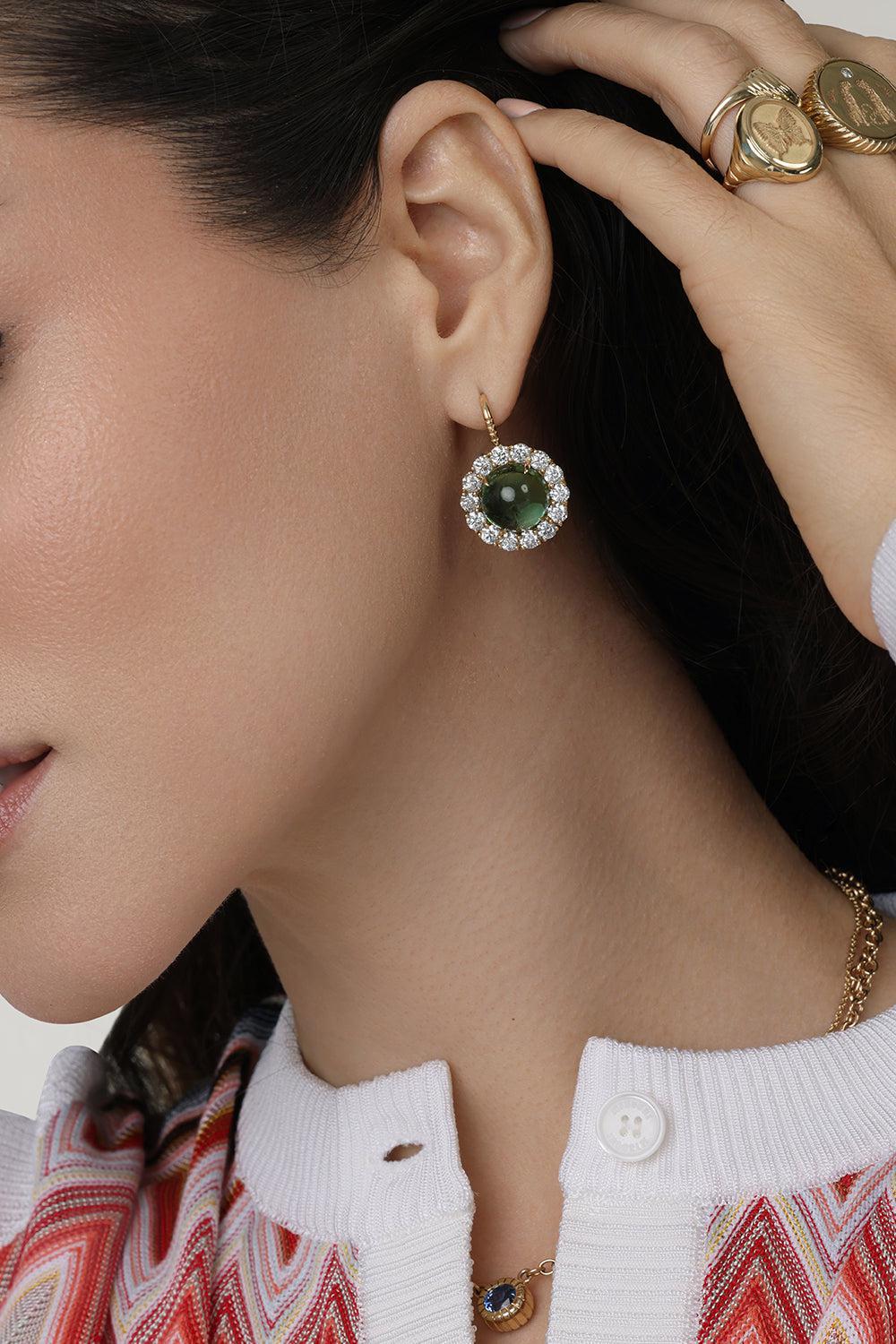 Green Tourmaline Heirloom Earrings - Image 4