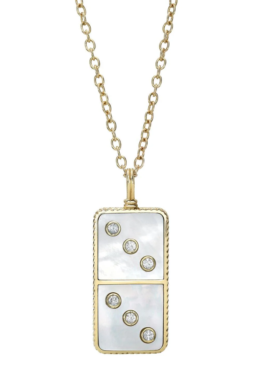 Pearl Diamond Classic Domino Necklace