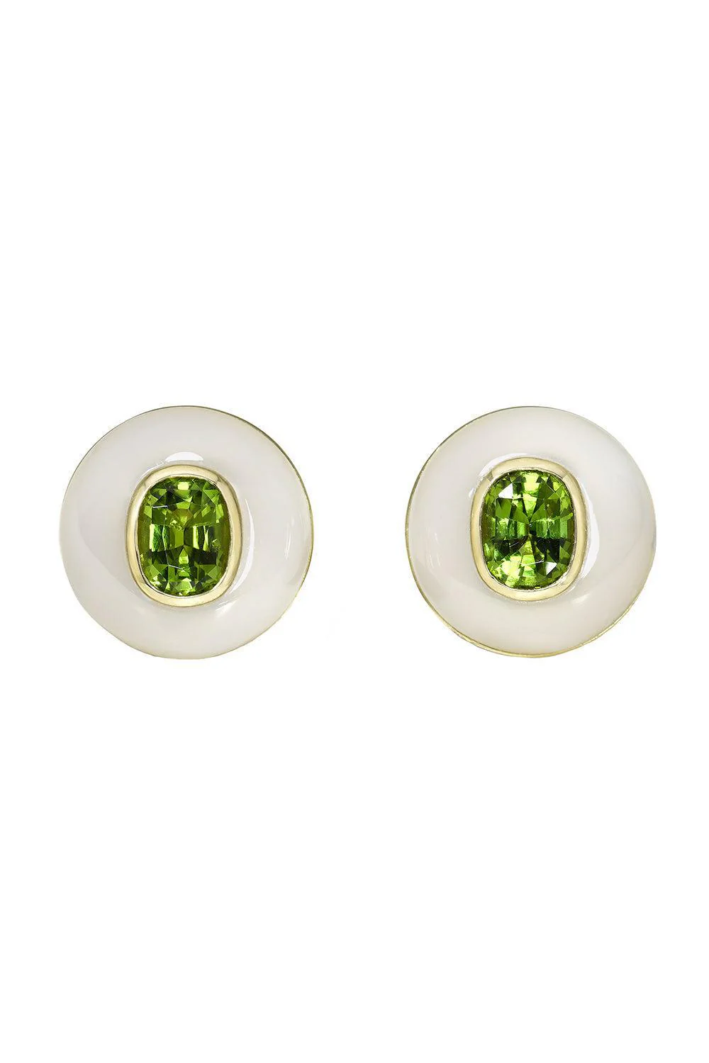Peridot Chalcedony Lollipop Earrings