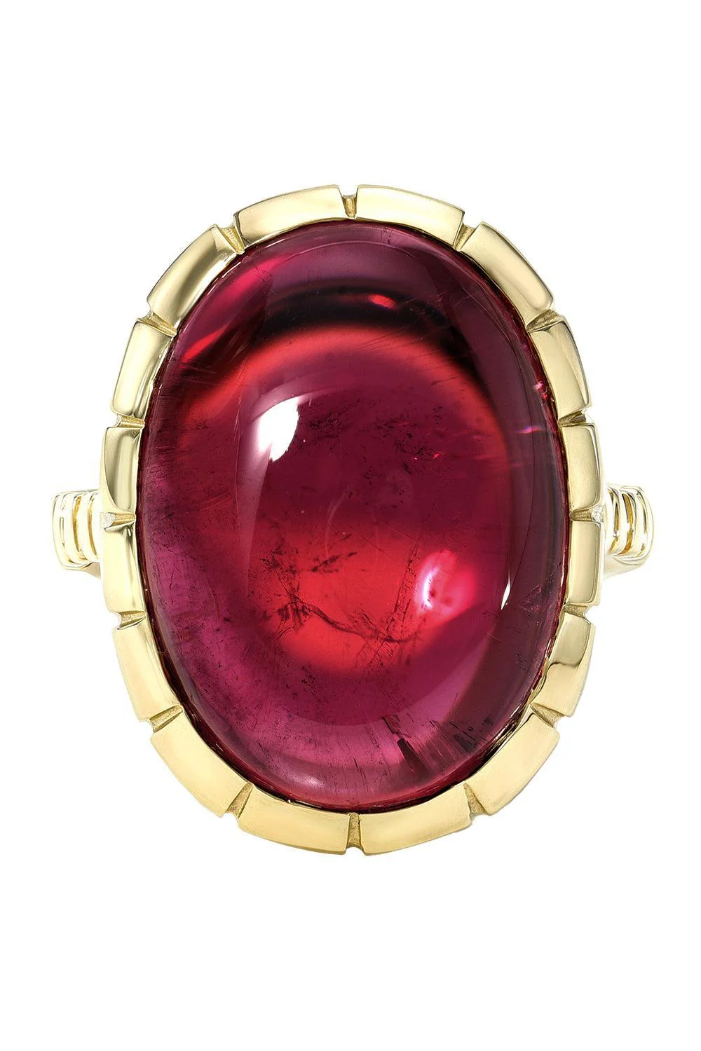 Pink Tourmaline Bezel Heirloom Ring