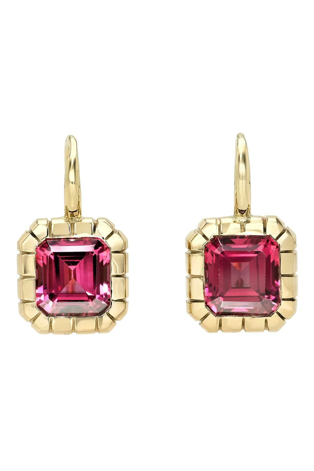Rhodolite Garnet Heirloom Bezel Earrings