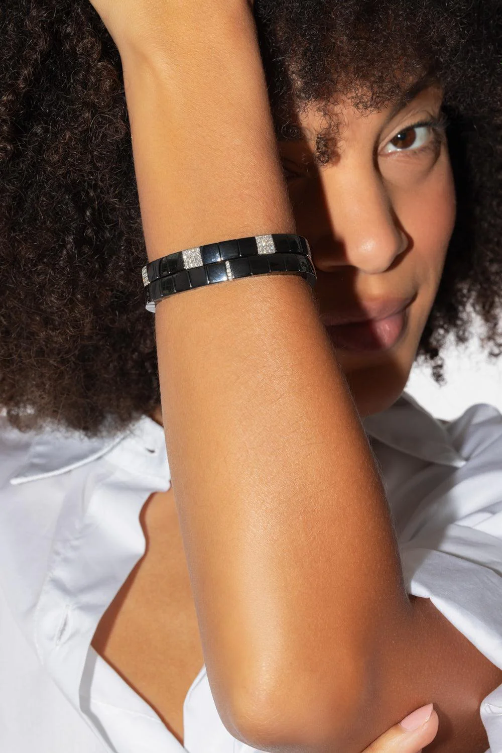 Seven Diamond Black Scacco Stretch Bracelet - Image 3