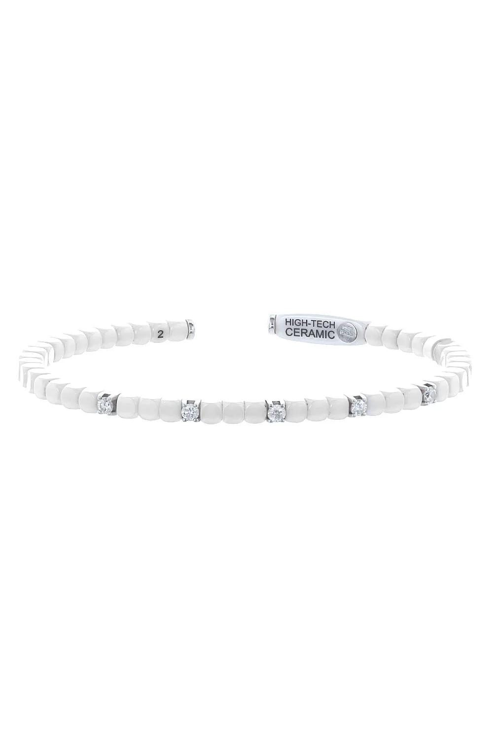 5 Diamond White Ceramic Dado Bracelet