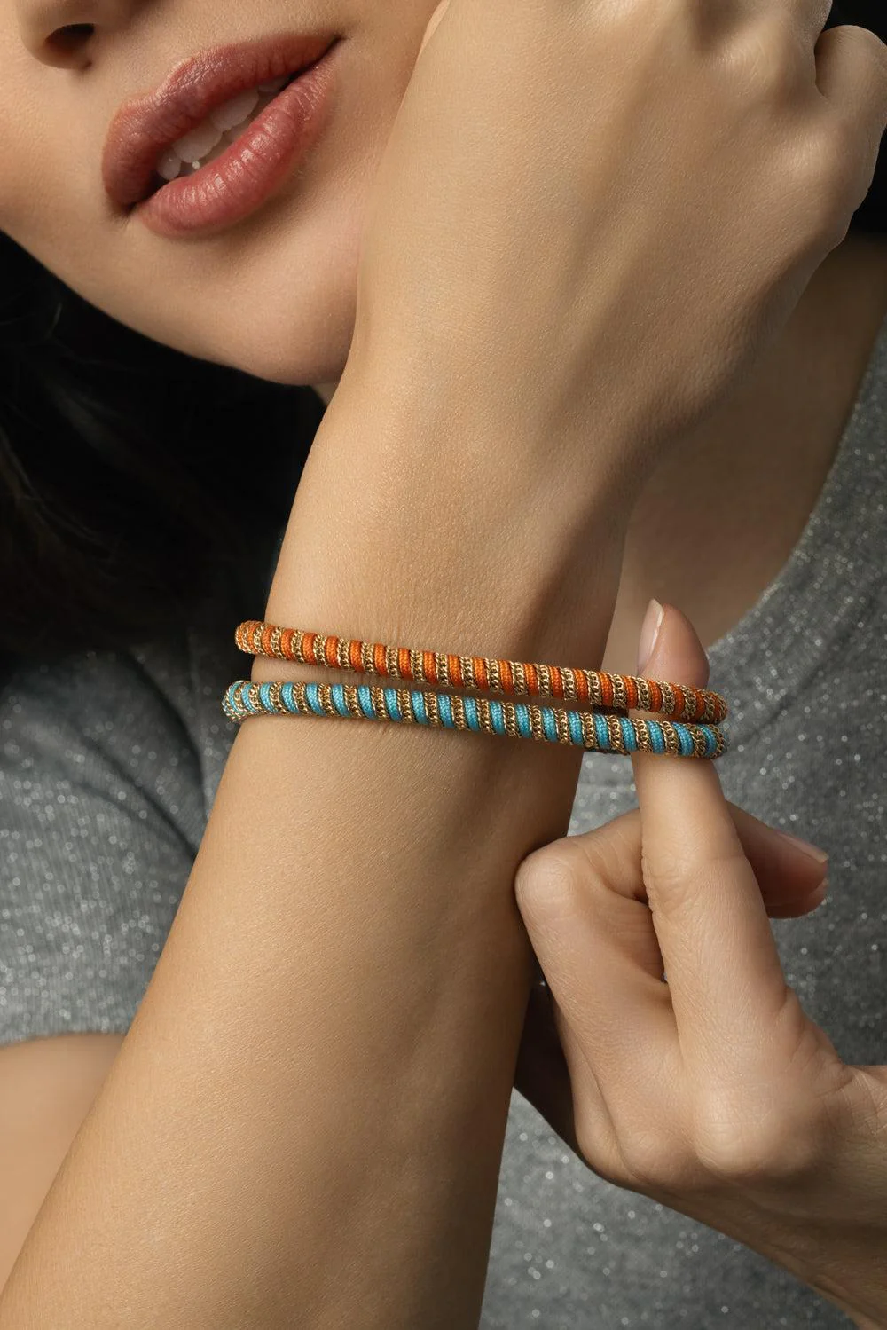 Baby Blue Gio Stretch Bracelet - Image 3
