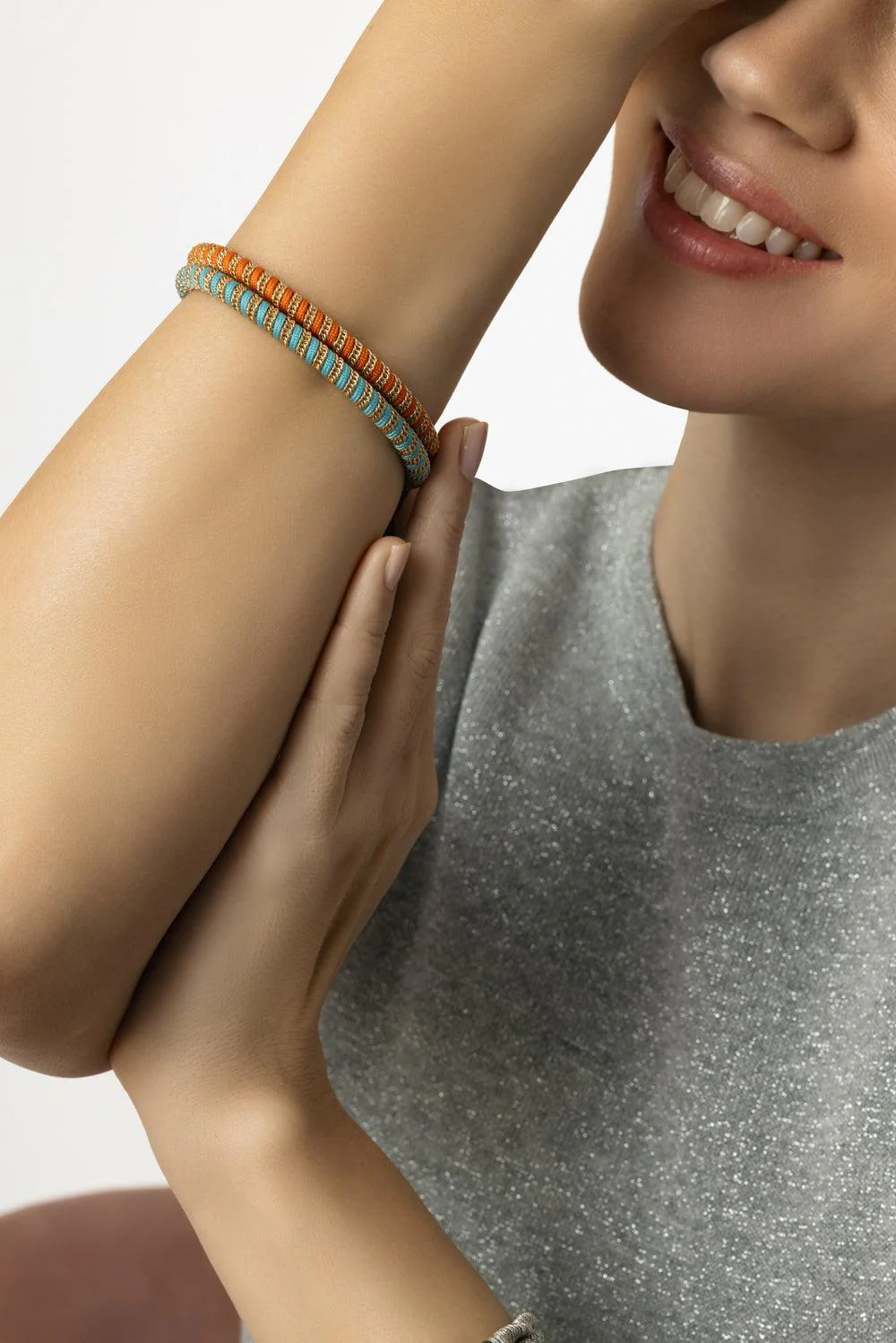 Baby Blue Gio Stretch Bracelet - Image 4