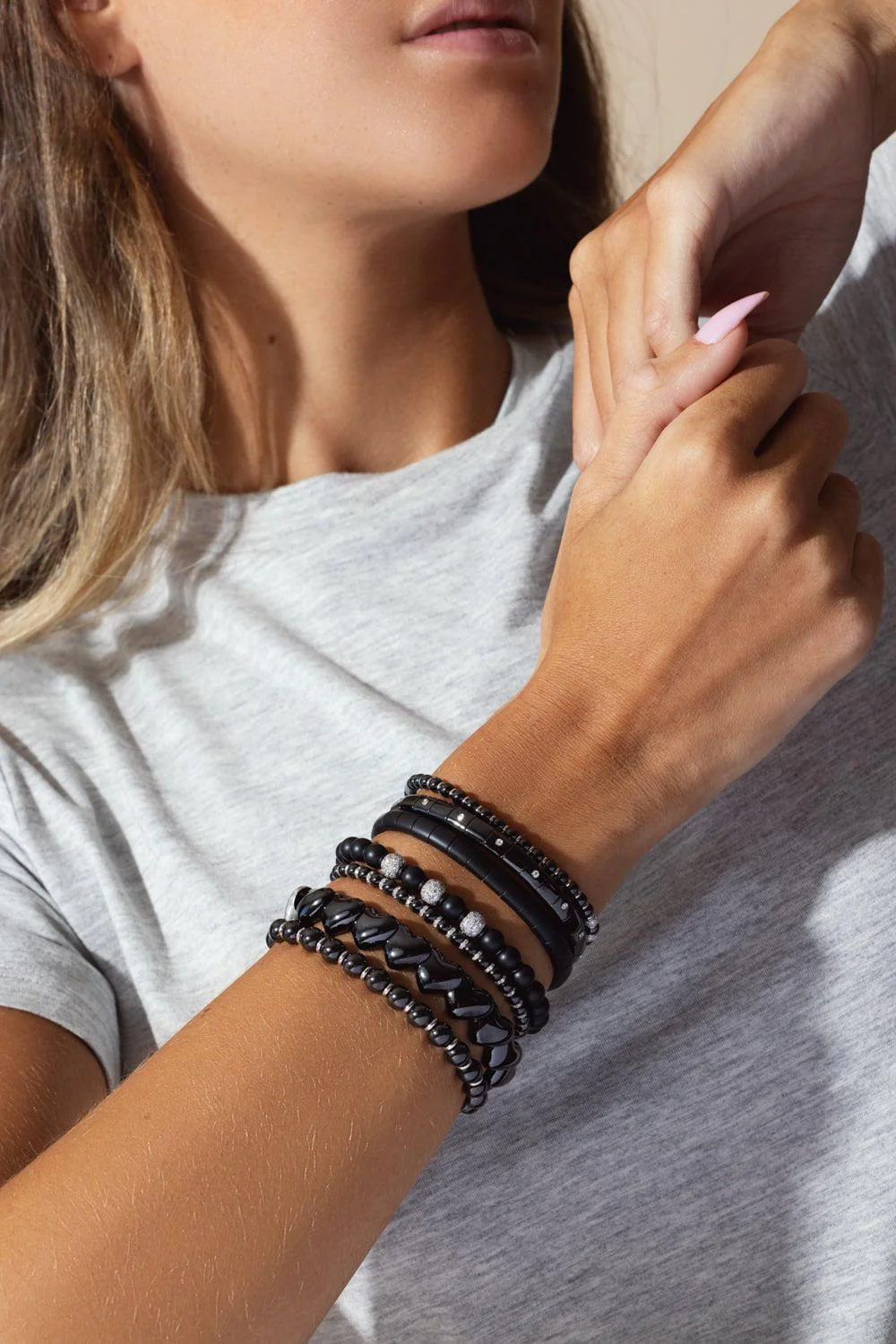 Black Ceramic Diamond Sfera Bracelet - Image 3