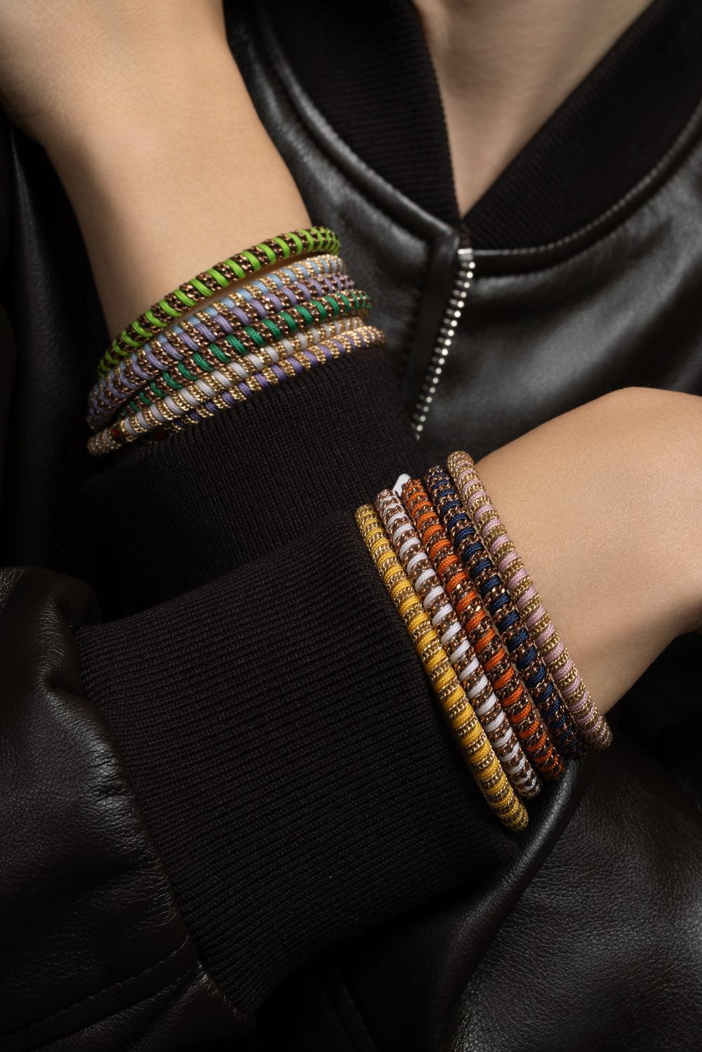 Blue Gio Stretch Bracelet - Rose Gold - Image 3