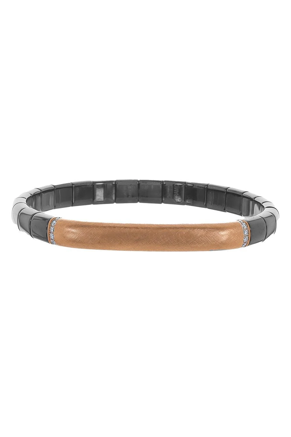 Diamond Bar Black Pura Stretch Bracelet