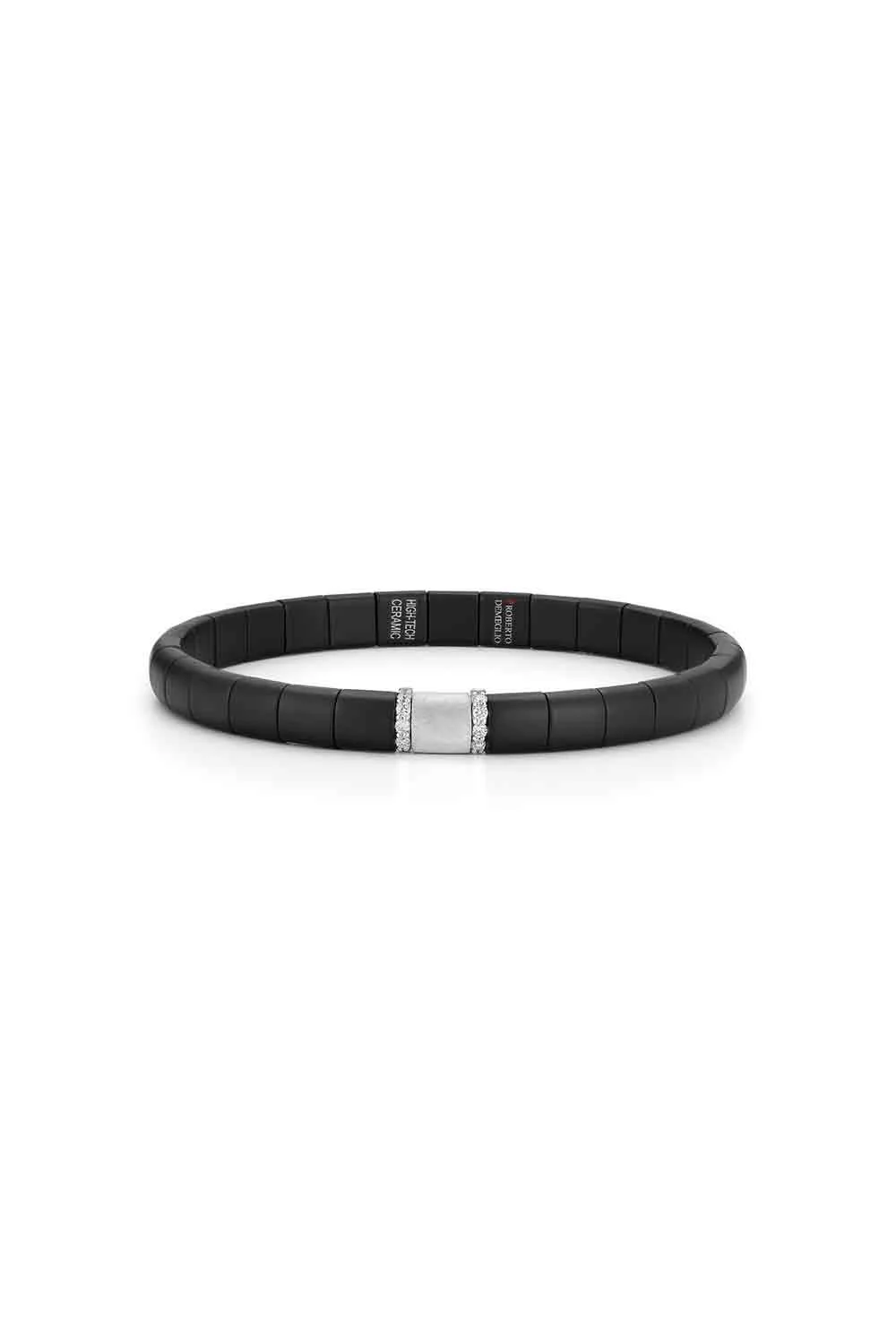 Diamond Bar Link Matte Black Pura Bracelet