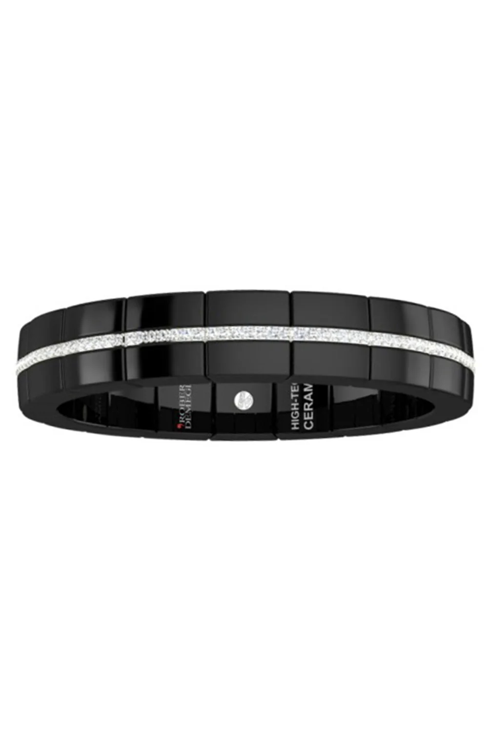Diamond Black Eternity Domino Ring