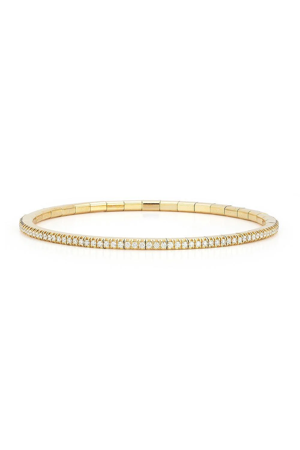 Diamond Extensible Stretch Tennis Bracelet - Yellow Gold