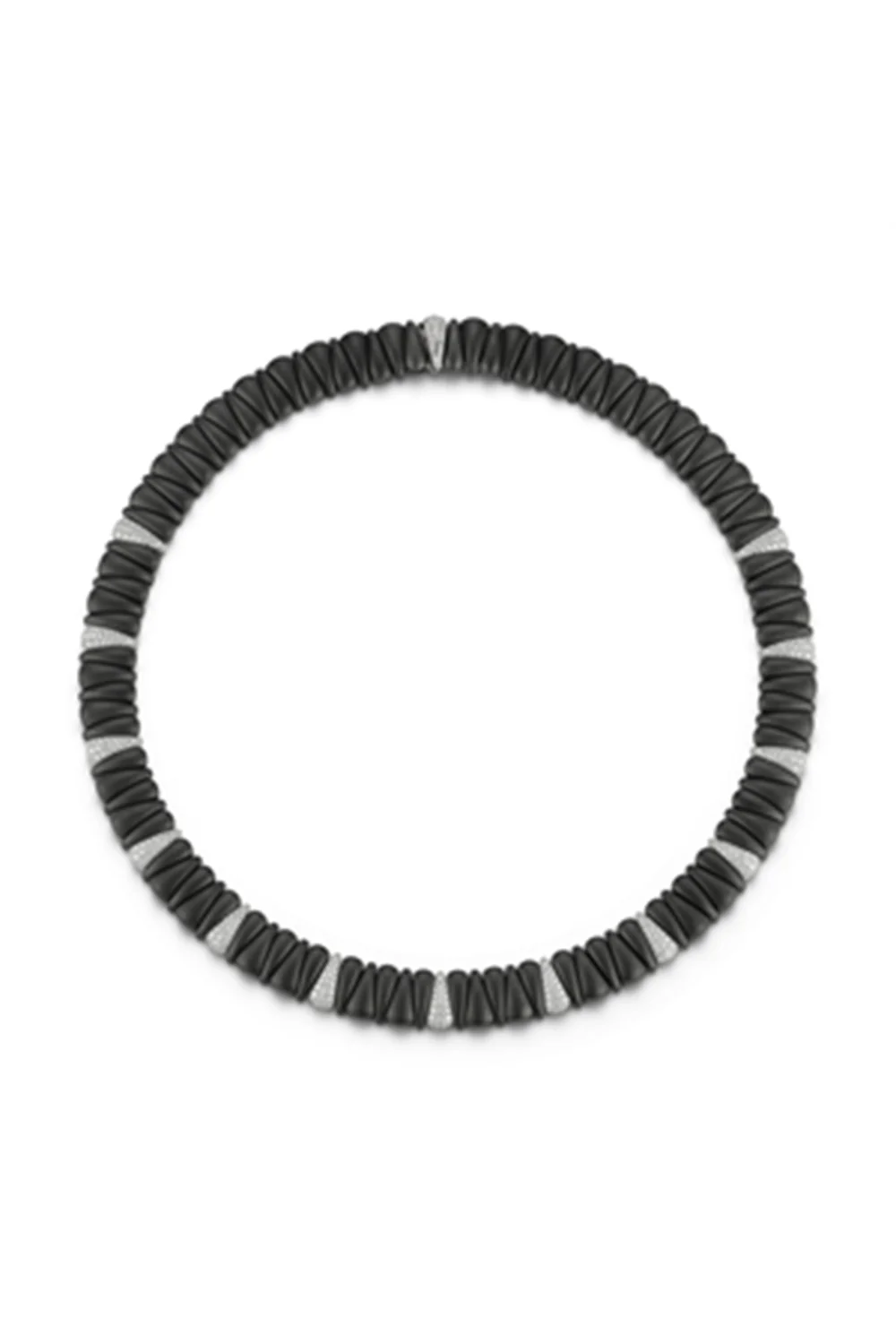 Diamond Extra Small Matte Black Thirteen Section Artiglio Necklace