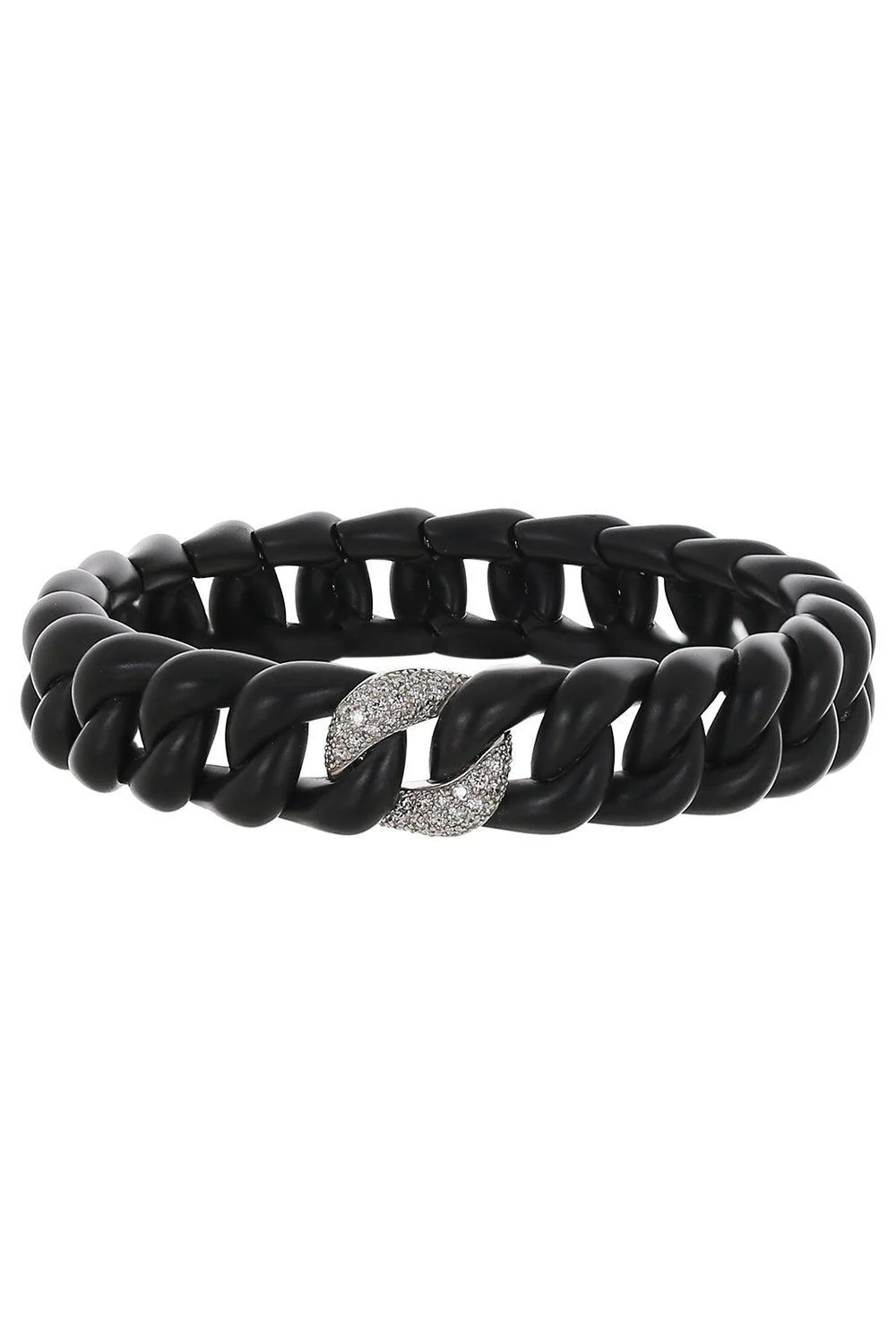Diamond Link Groumette Stretch Bracelet