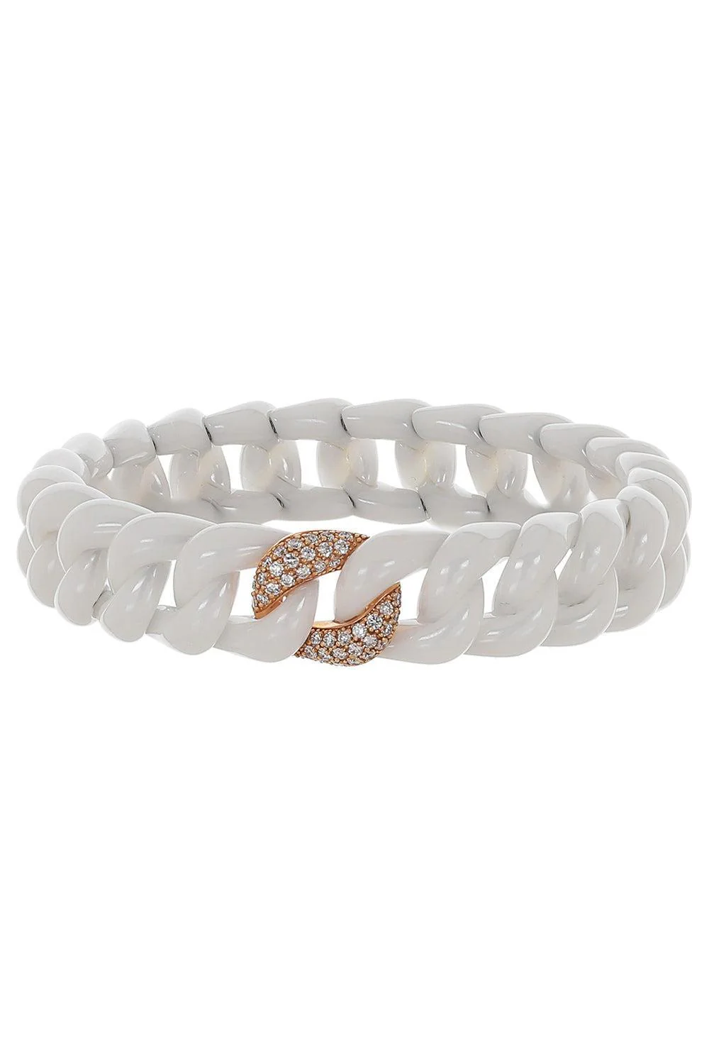 Diamond One Link Groumette Stretch Bracelet