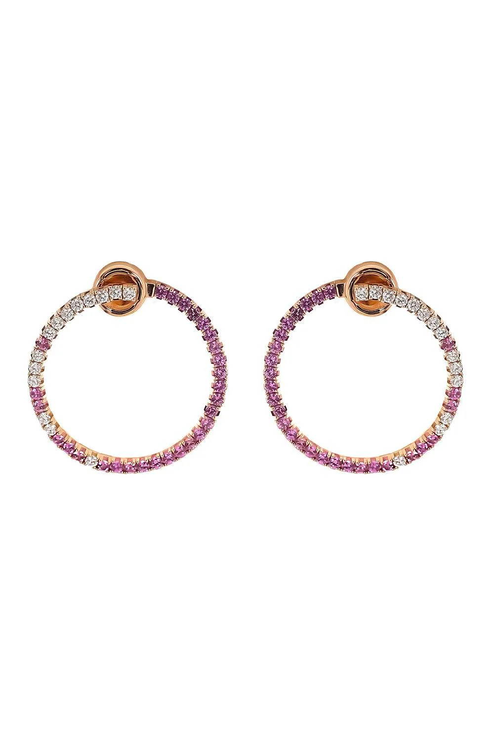 Diamond Pink Sapphire Extensible Earrings