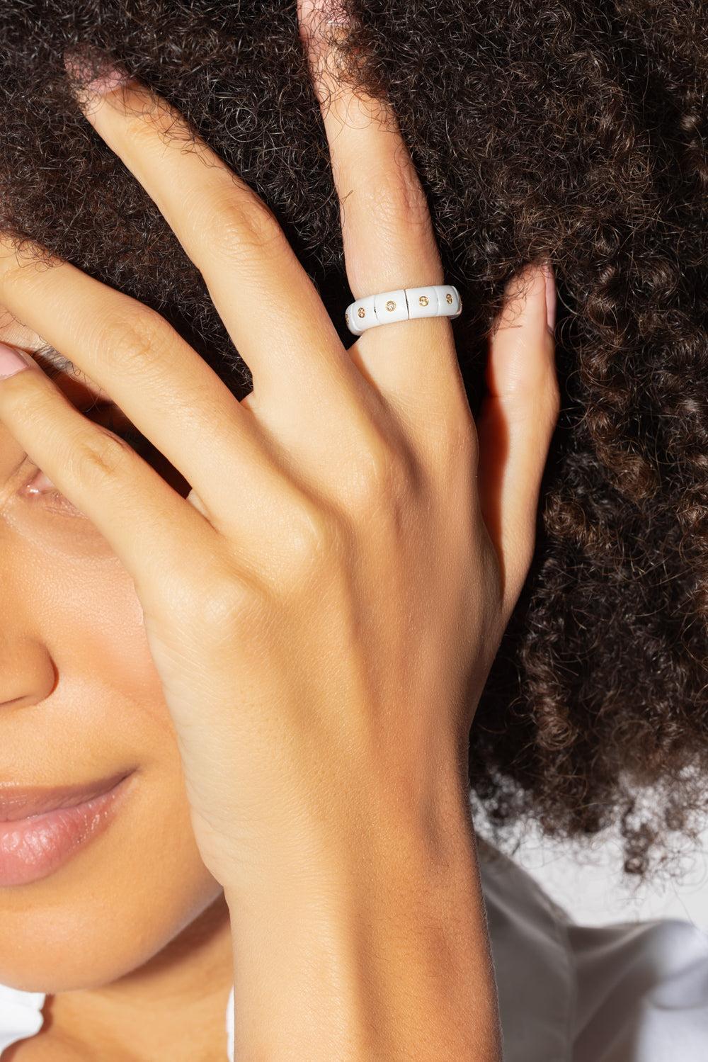 Diamond Pura Ceramic Champ Eternity Ring - Image 2