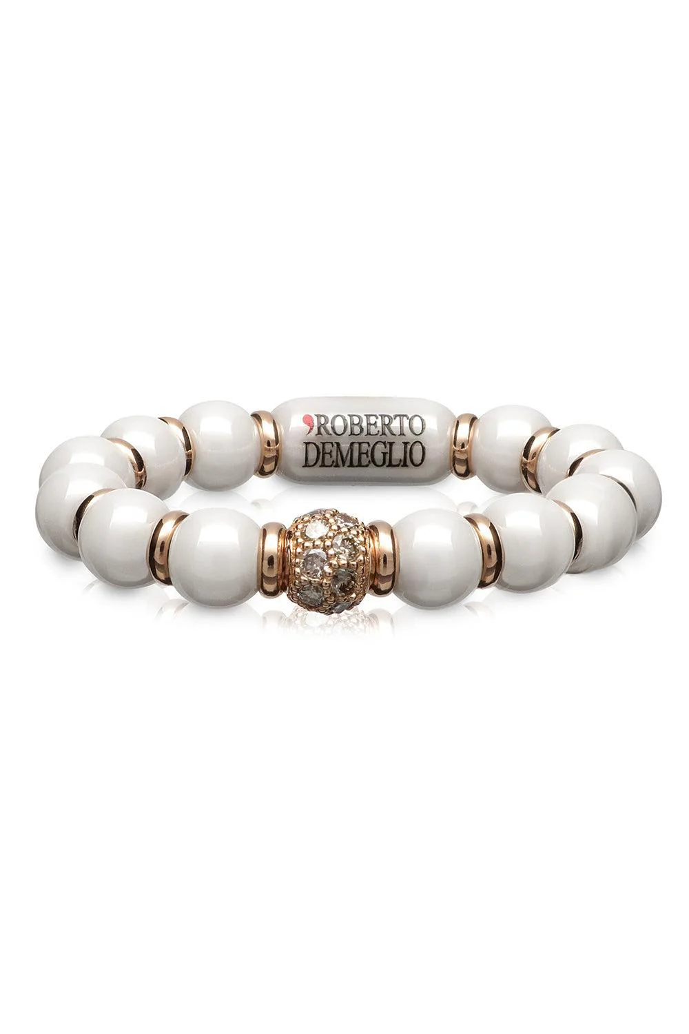 Diamond Rondel White Sfera Stretch Ring