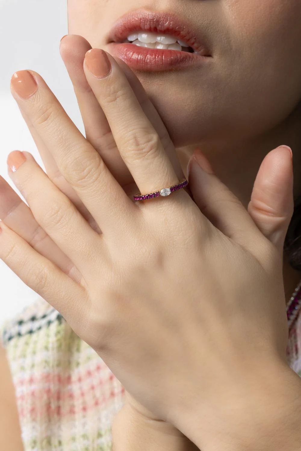Diamond Ruby Extensible Stretch Ring - Image 4