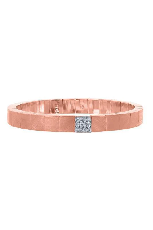Diamond Section Matte Scacco Stretch Bracelet