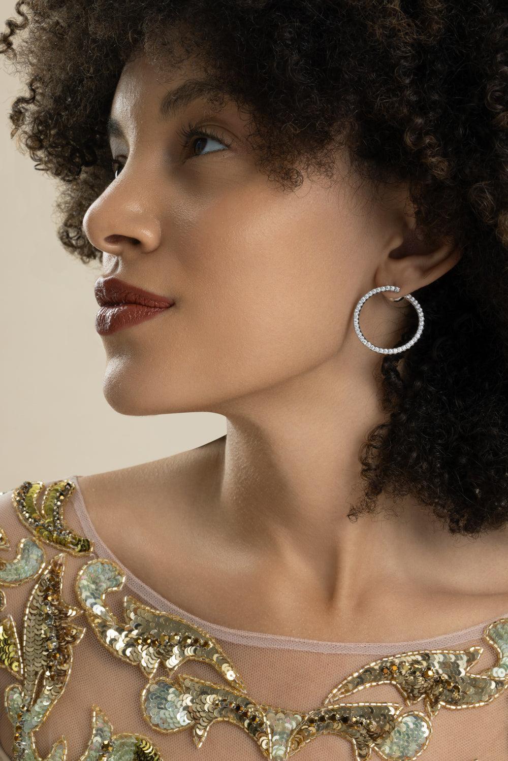 Diamond Small Extensible Earrings - Image 3