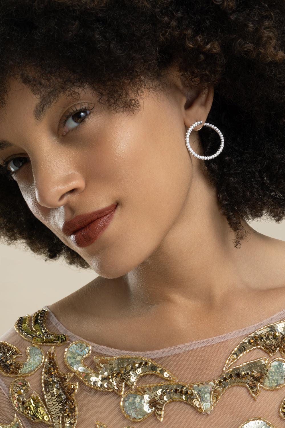 Diamond Small Extensible Earrings - Image 4