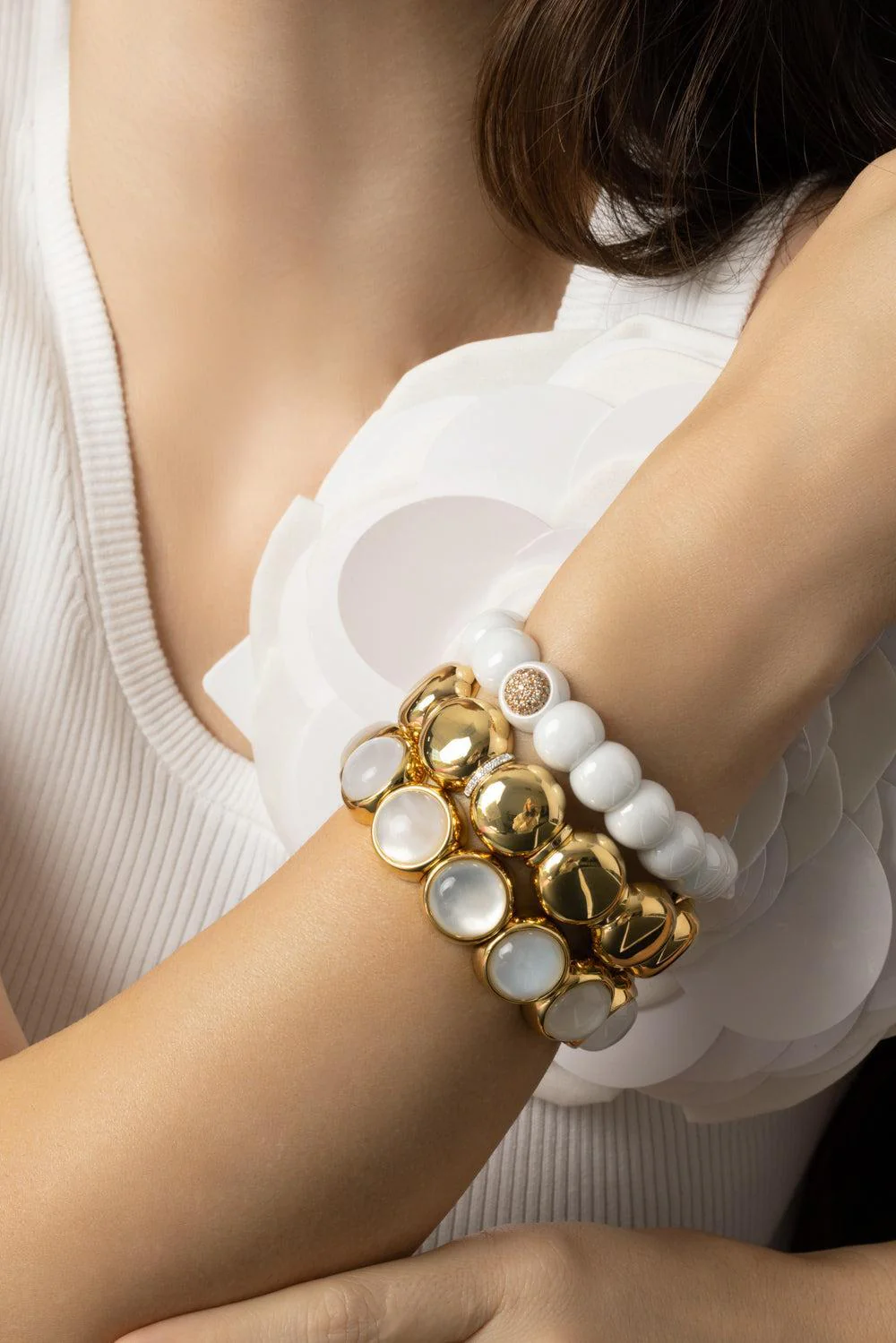 Diamond Station Large Aura Bead Bracelet - Image 4