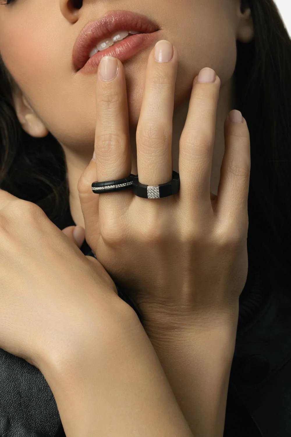 Diamond Station Matte Black Scacco Ring - Image 2