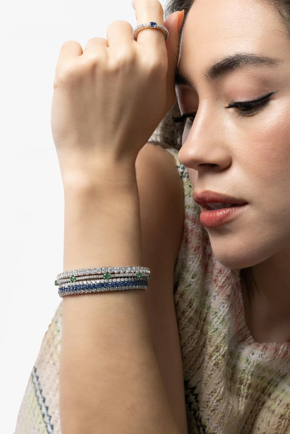 Diamond Tennis Extensible Stretch Bracelet - Image 3