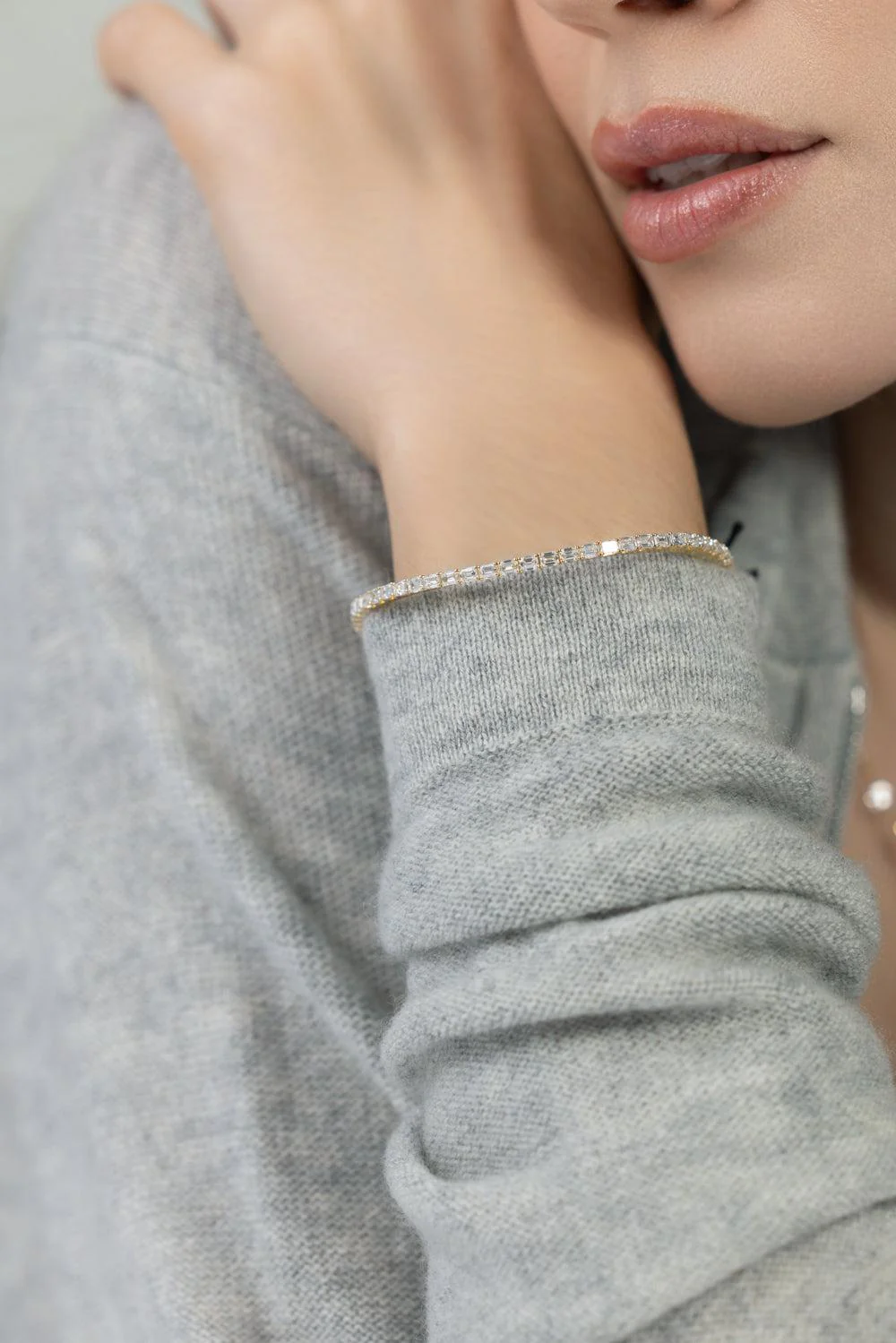 Diamond Tennis Stretch Bracelet - Image 4