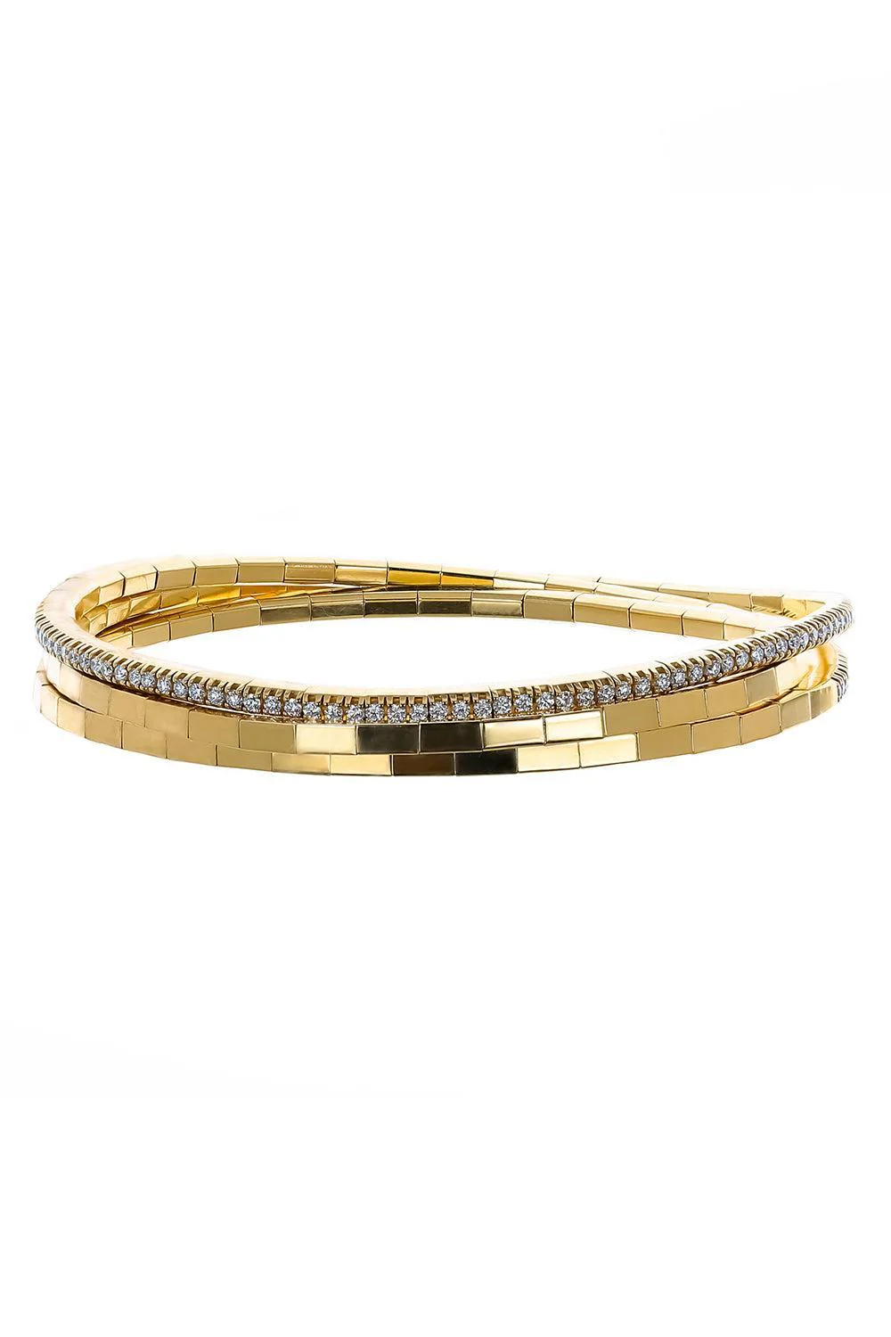 Diamond Three Turn Half Extensible Stretch Bracelet