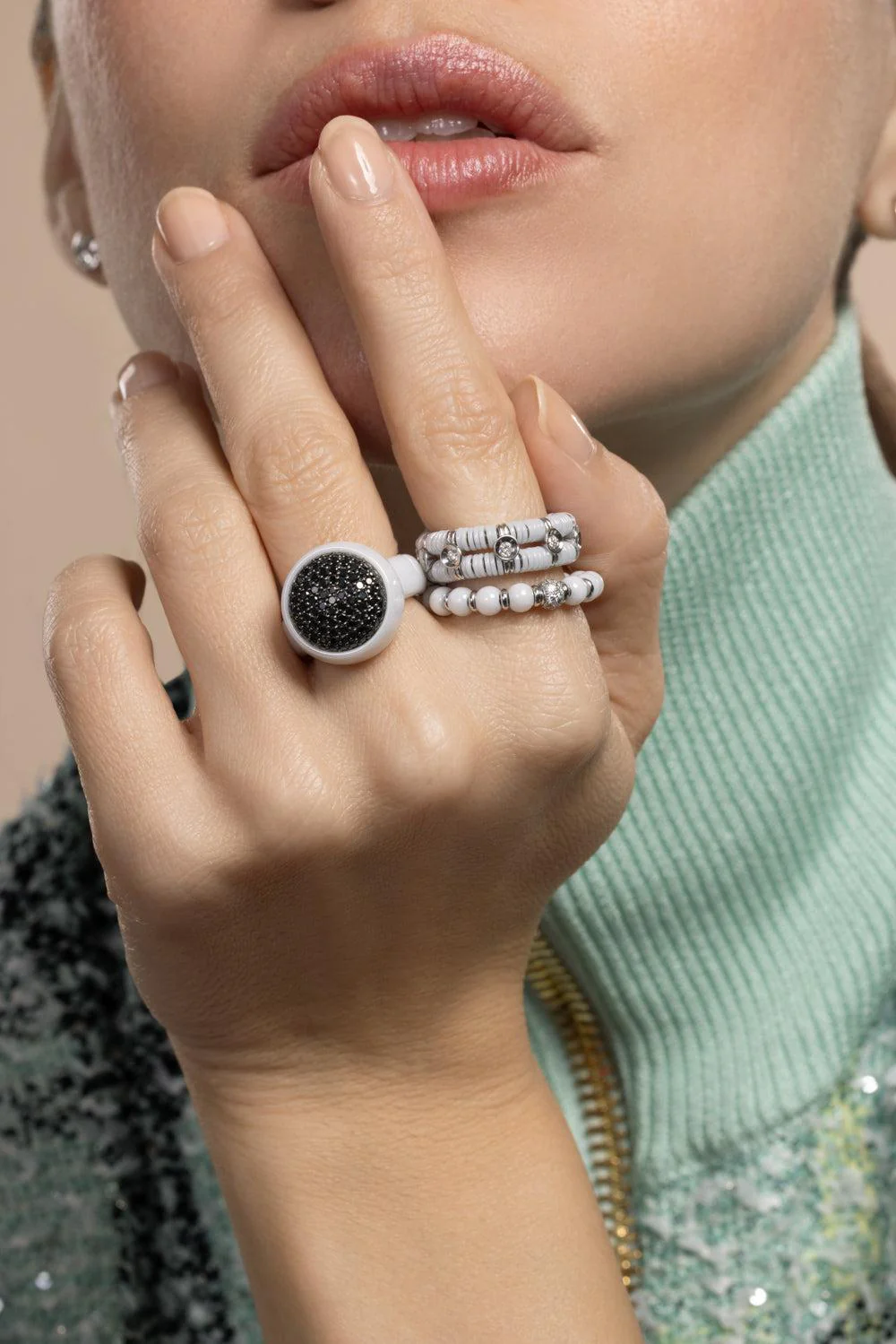 Diamond White Sfera Ring - Image 2