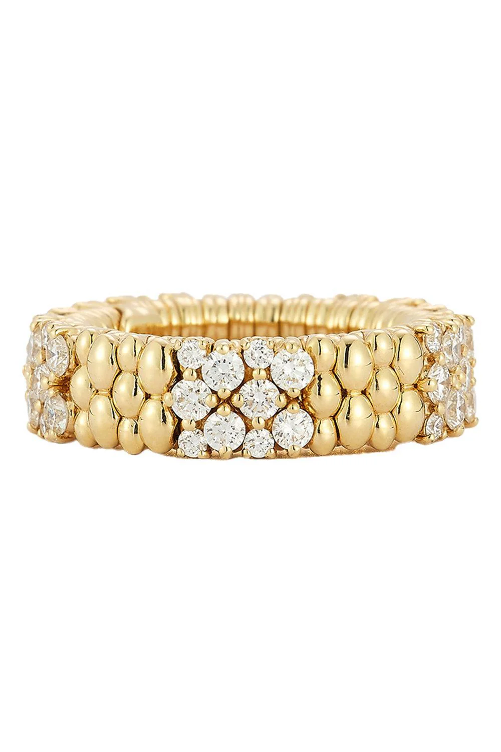 Diamond White Two Row Cashmere Ring