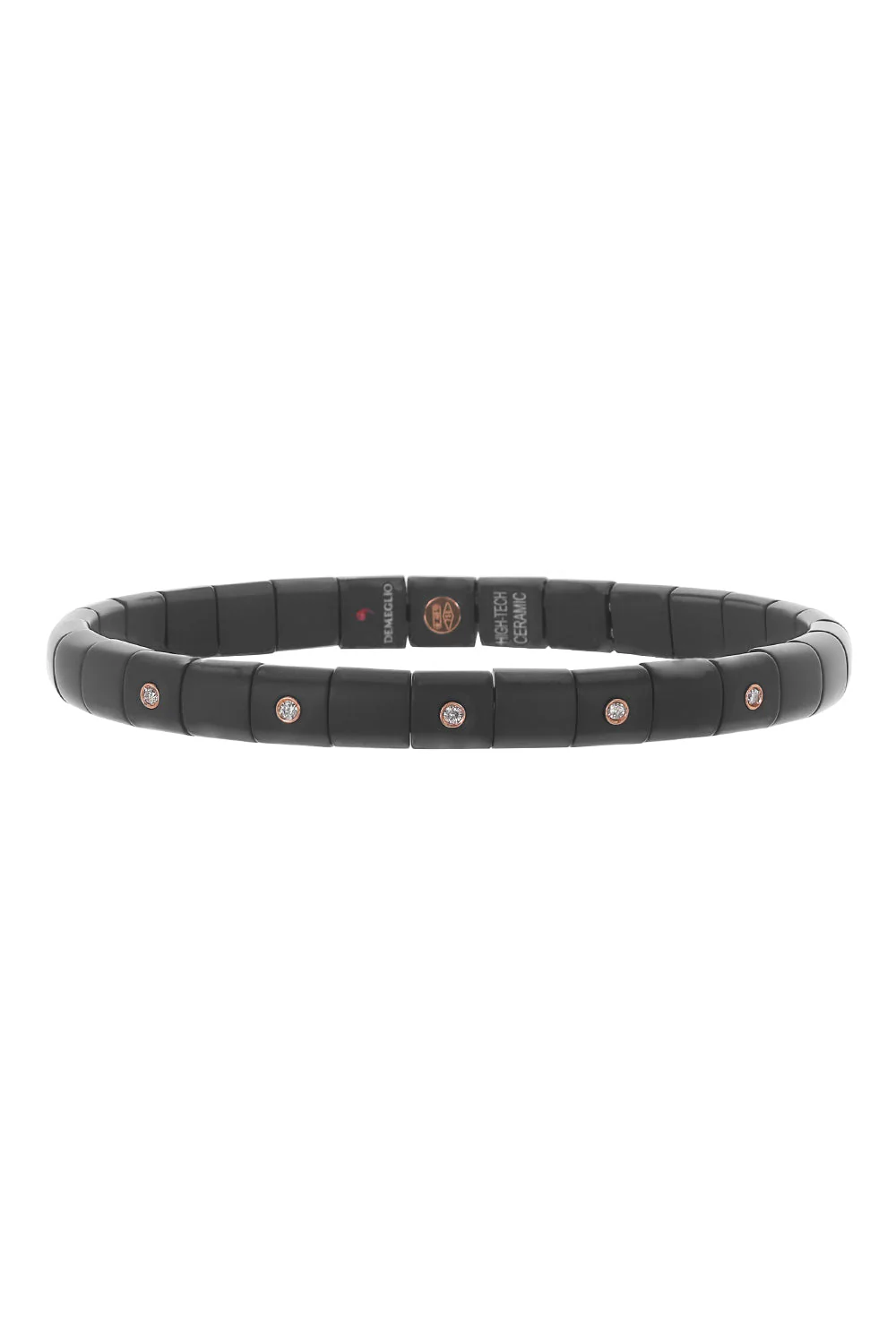 Five Champagne Diamond Bezel Pura Stretch Bracelet