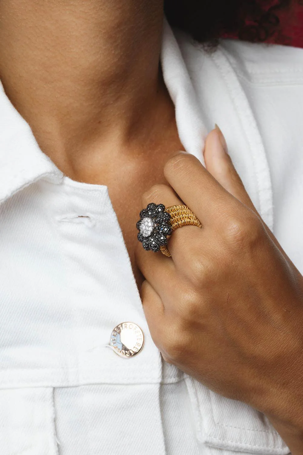 Flower Margarita Stretch Ring - Image 3