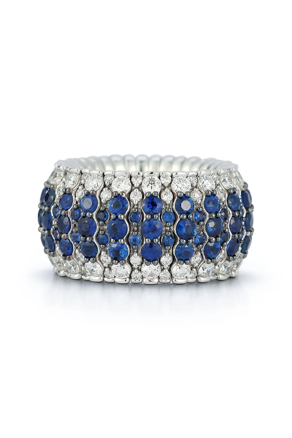 Giotto Blue Sapphires Stretch Ring